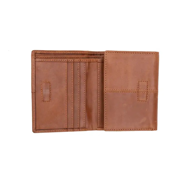 Primehide Blaze Leather Tri-Fold Wallet