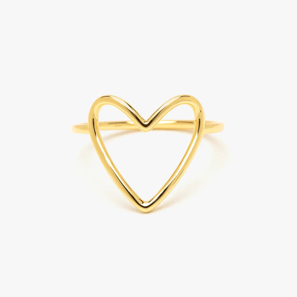 Statement Heart Ring - Gold