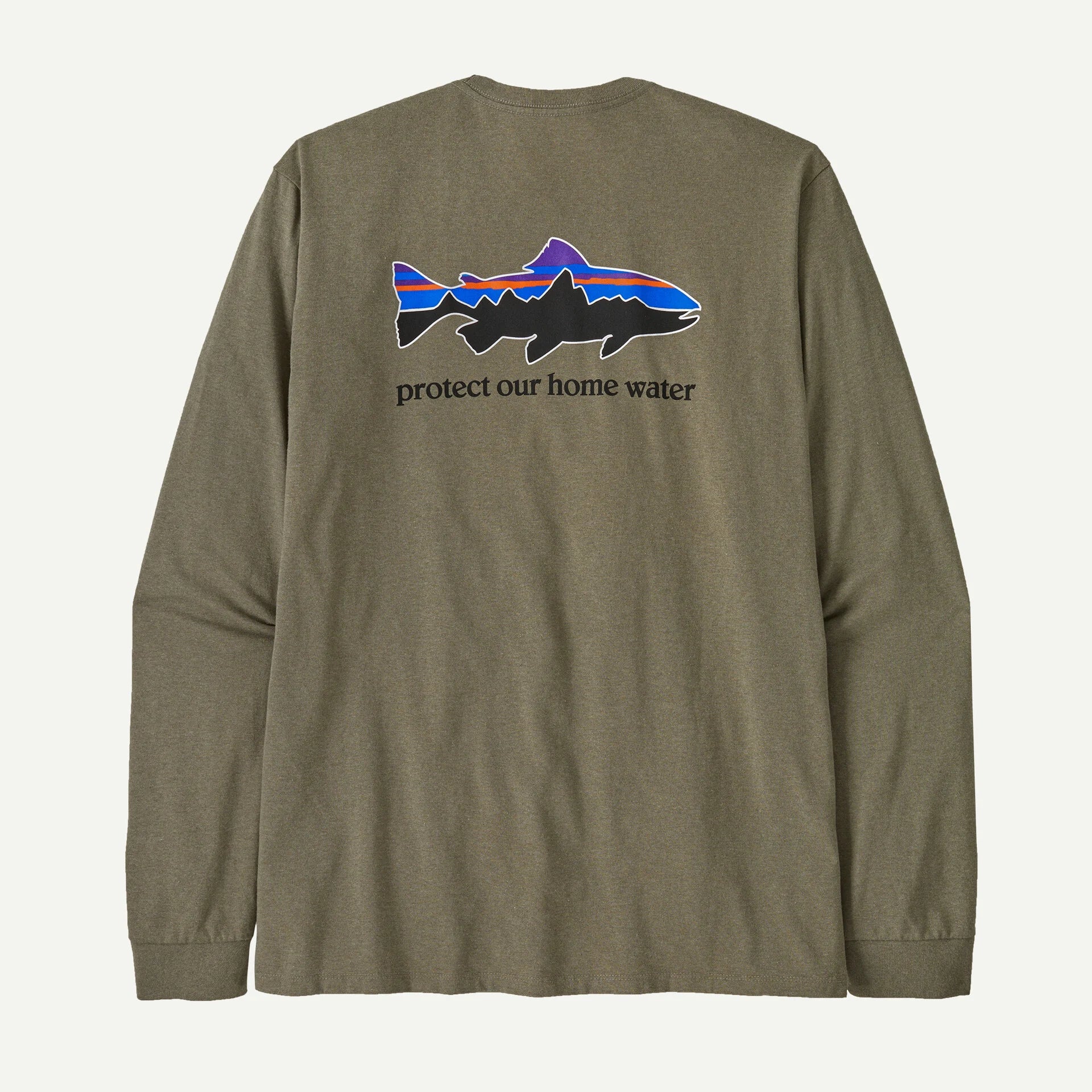 Men's Long-Sleeved Home Water Trout Responsibili-Tee