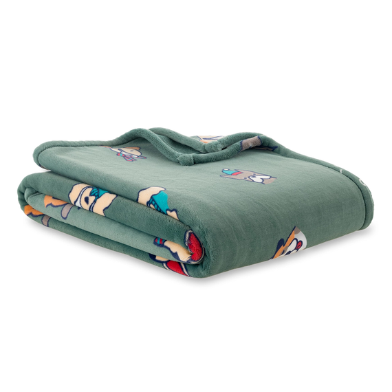 Holiday Dogs Plush Throw Blanket