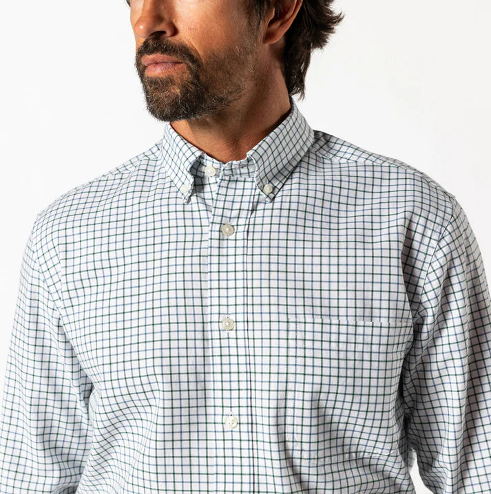 Long Sleeve Cotton Oxford Sport Shirt-Kline Plaid