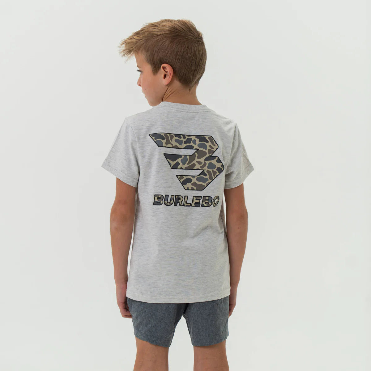 Youth Tee - Flying B Deer Camo Logo