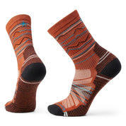 Hike Light Cushion Mountain Range Pattern Crew Socks