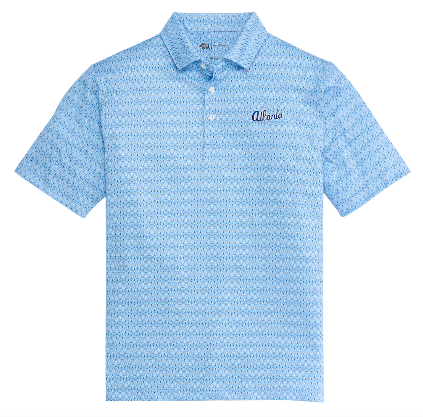 Atlanta Braves Retro Feather Printed Performance Polo