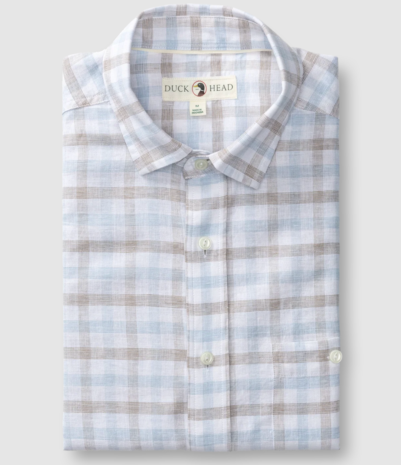 Norwood Plaid Linen Cotton Oxford Sport Shirt