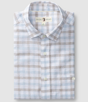 Norwood Plaid Linen Cotton Oxford Sport Shirt
