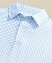 Boys Driver Gingham Printed Performance Polo