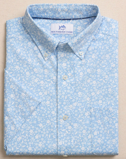 Garden Blooms Coastal Breeze Short Sleeve Sport Shirt