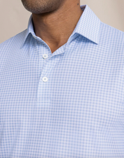 Driver Island View Gingham Printed Polo