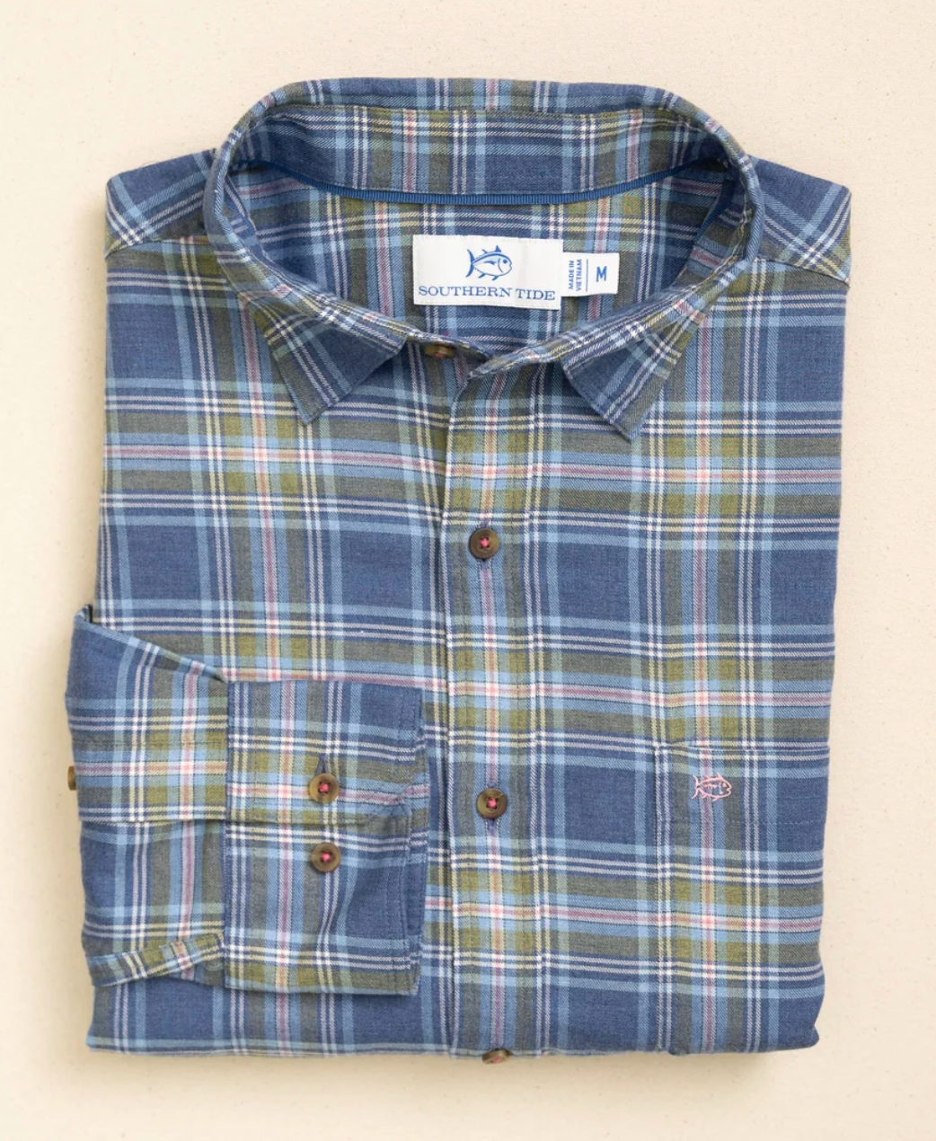Ocean View Heather Brushed Twill Sport Shirt