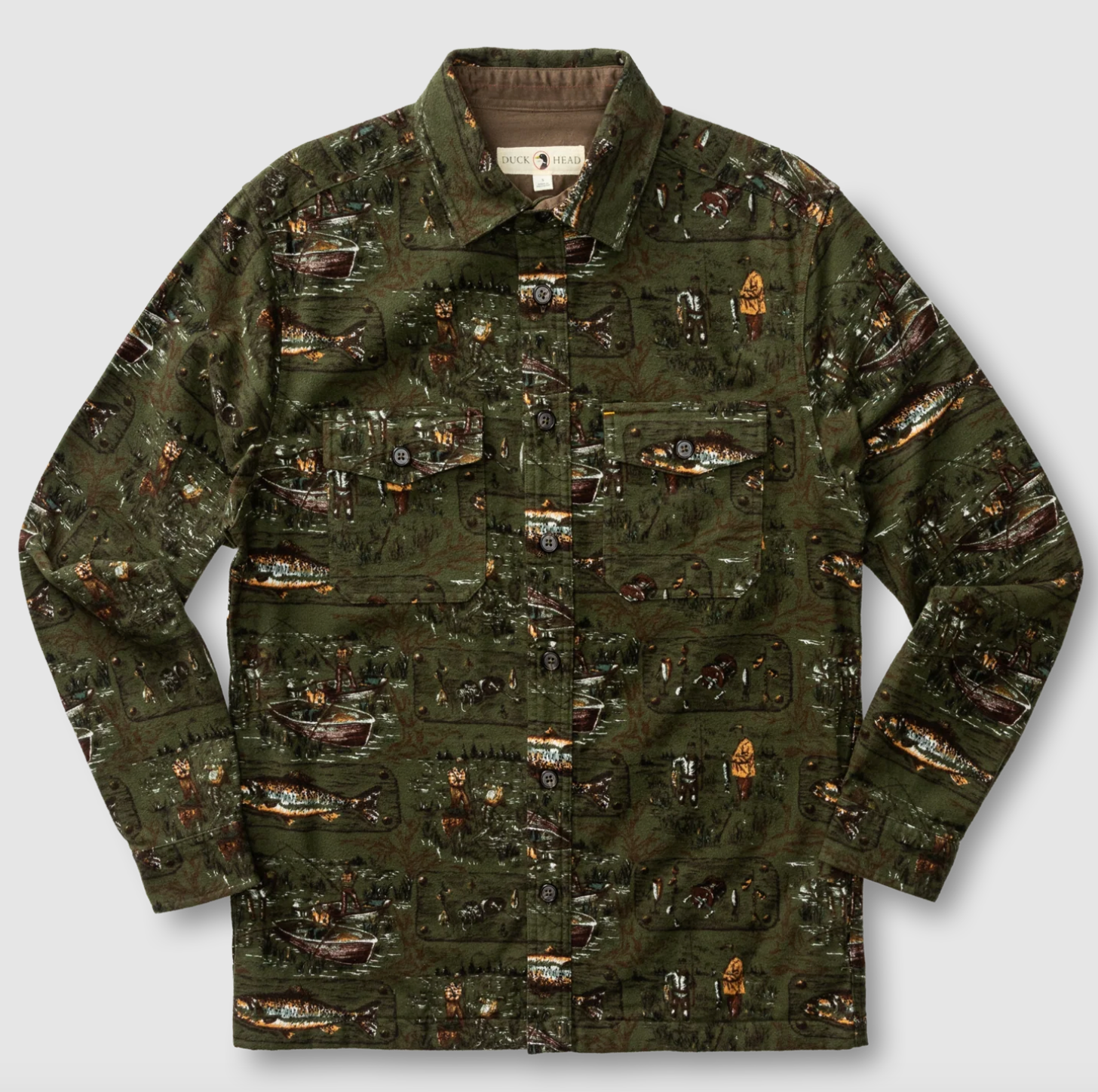 Fisherman Print Slater Moleskin Overshirt
