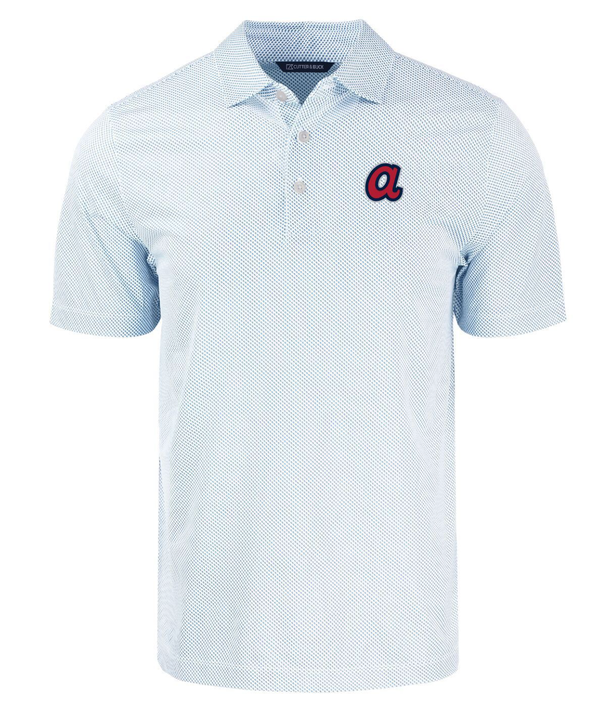 Atlanta Braves Small a Pike Eco Symmetry Print Polo