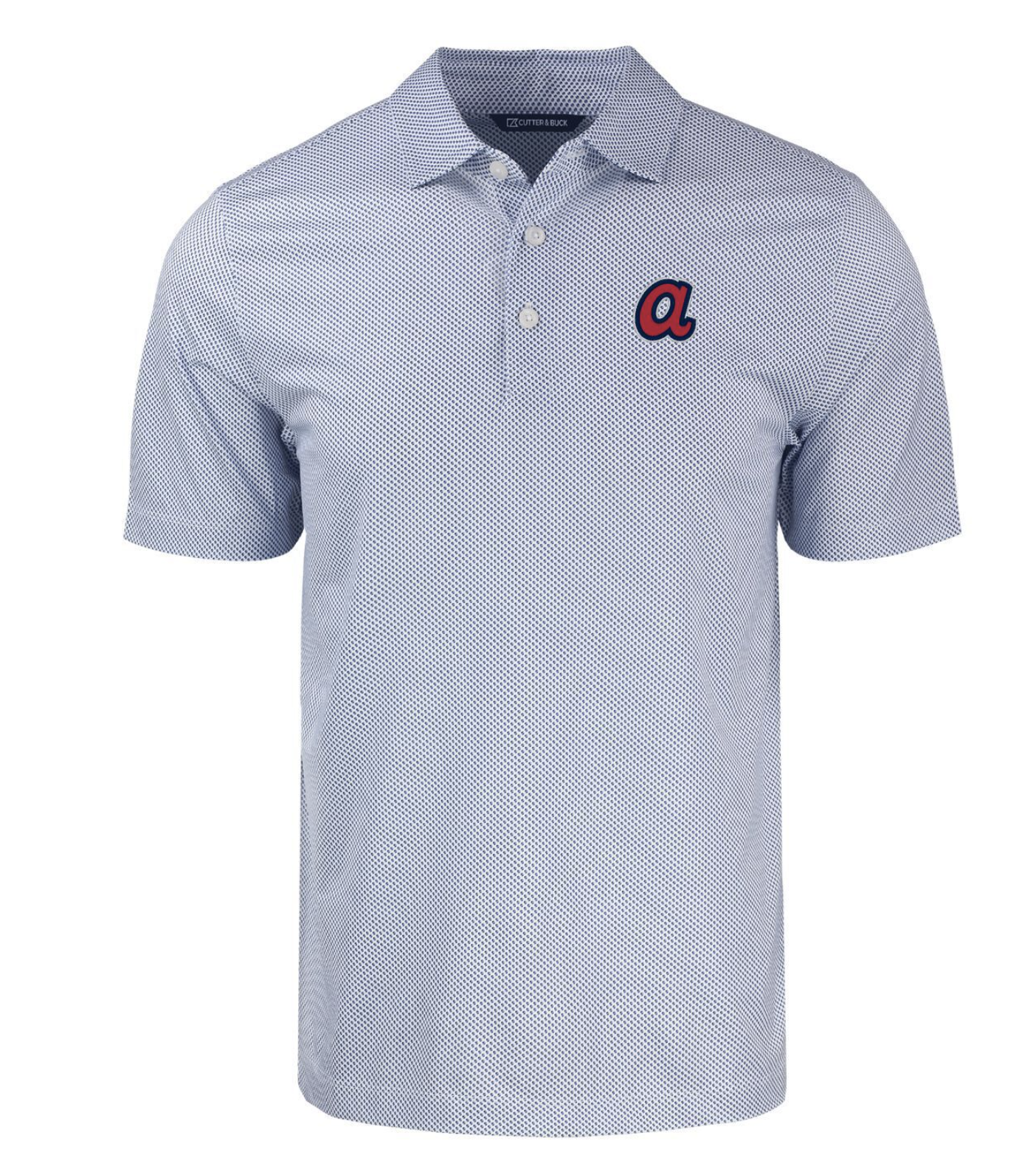 Atlanta Braves Small a Pike Eco Symmetry Print Polo