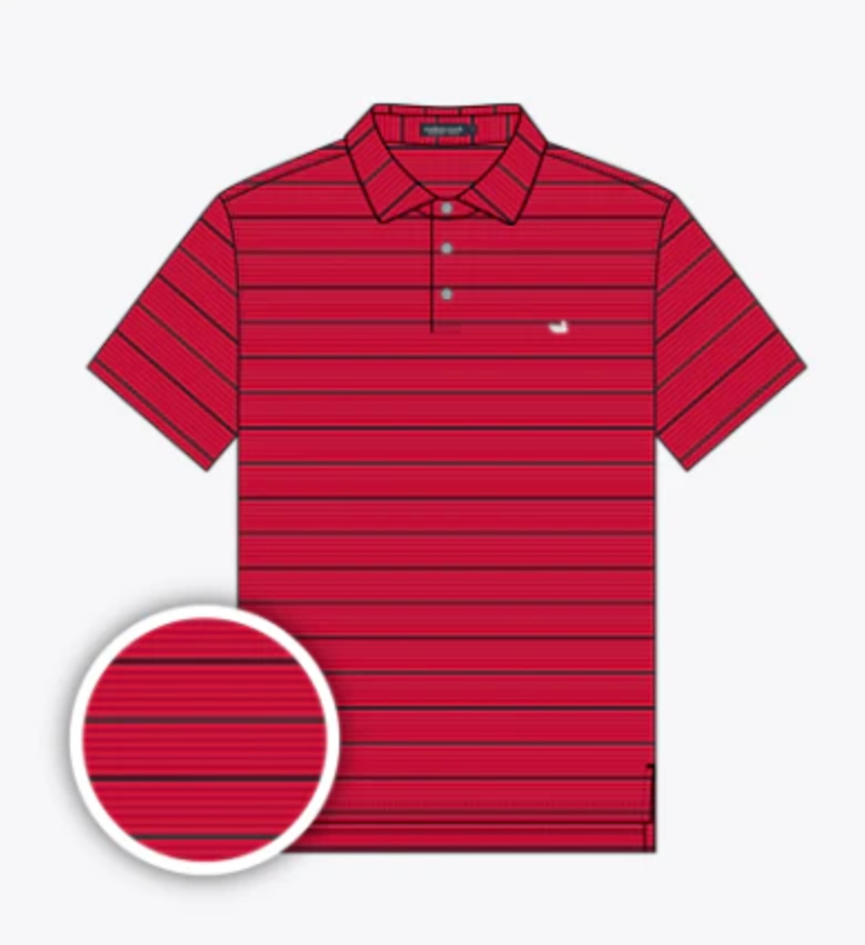 Gridiron Stripe Performance Polo