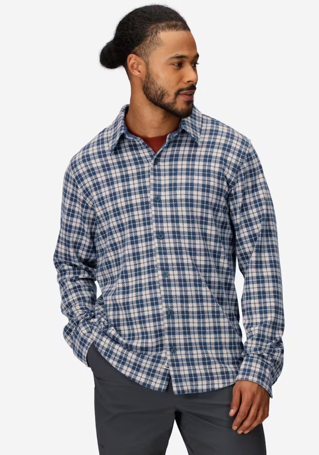 Alpine Haven Soft Stretch Knit Flannel Long-Sleeve Shirt