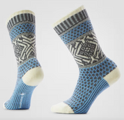 Women's Everyday Popcorn Snowflake Pattern Full Cushion Crew Socks