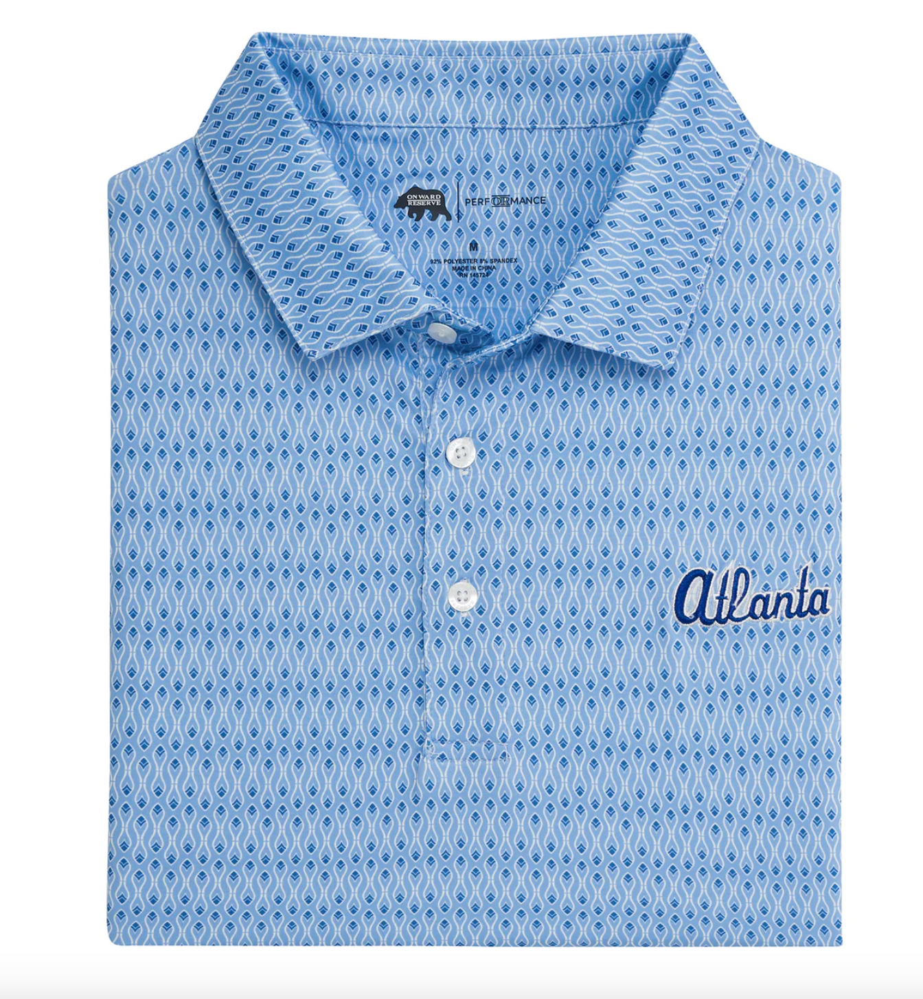 Atlanta Braves Retro Feather Printed Performance Polo