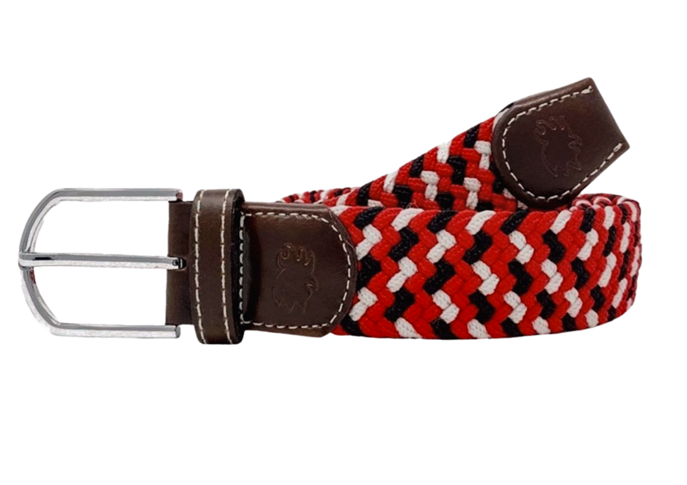 The Sea Island Tri-Color Woven Stretch Belt