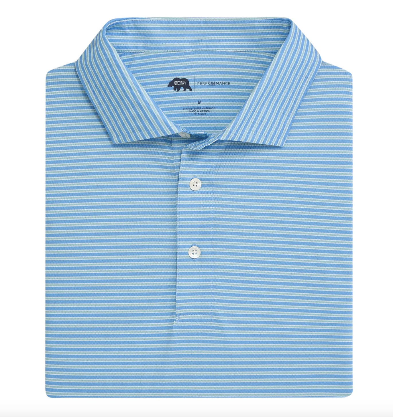 Trophy Stripe Performance Pique Polo