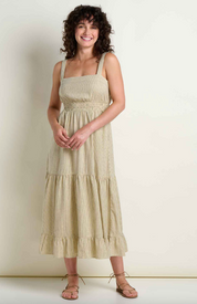 Taj Hemp Tiered Midi Dress