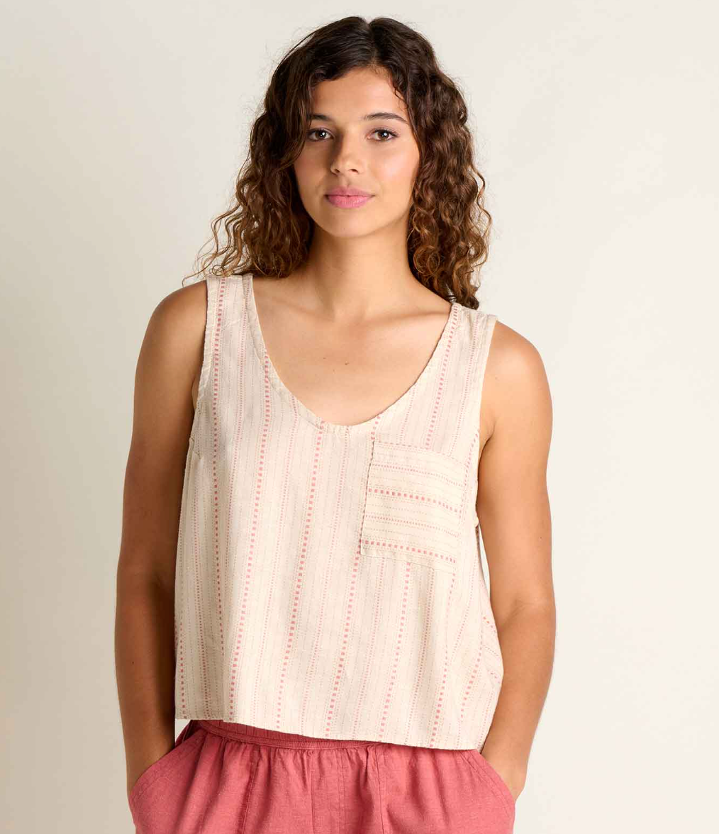 Taj Hemp Button Back Tank