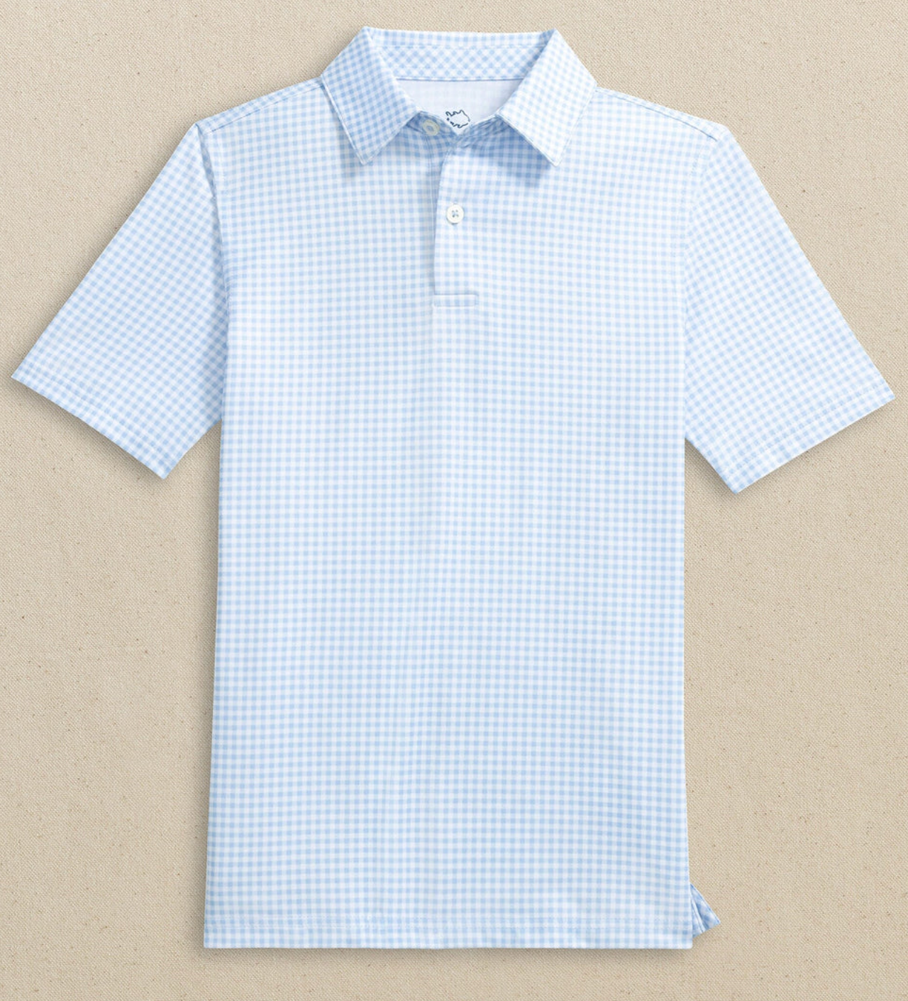 Boys Driver Gingham Printed Performance Polo