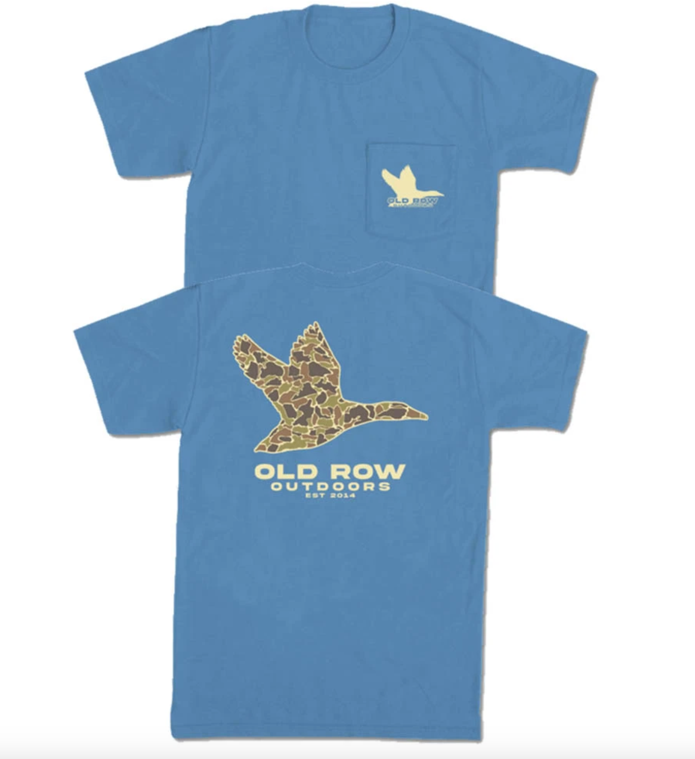 Old Row Outdoors Flying Duck Camo Pocket Tee