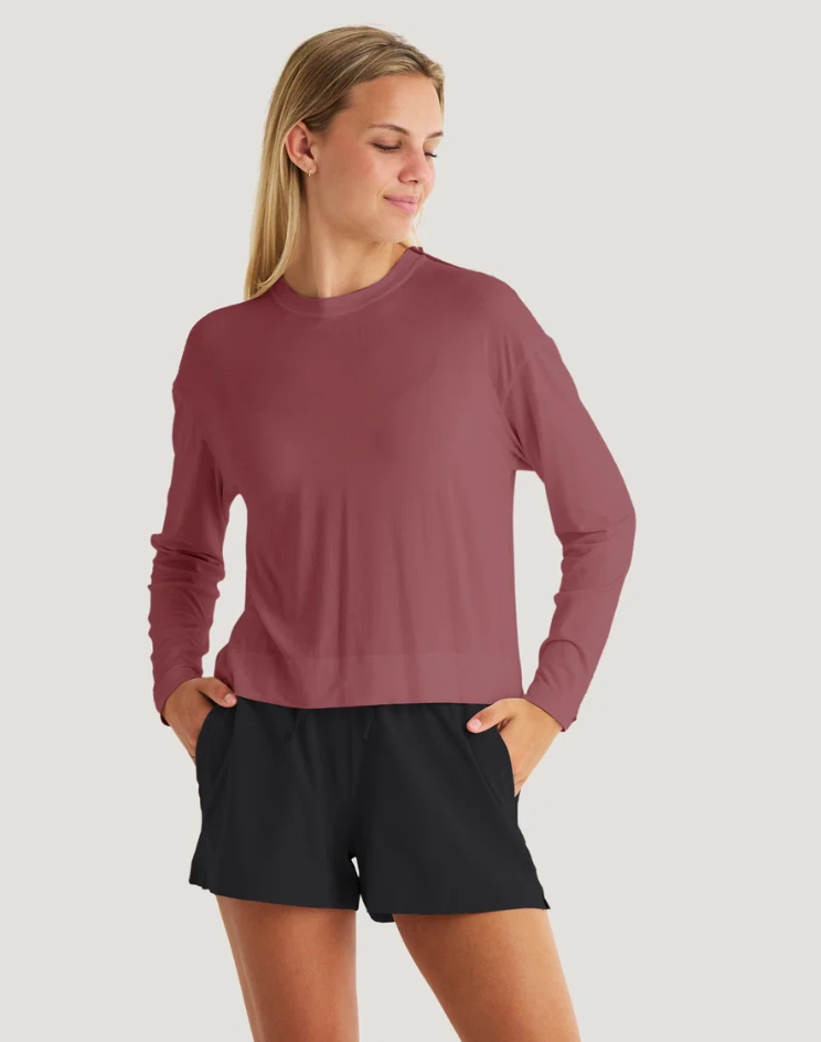 Women's Bamboo Shade Crossover Long Sleeve