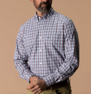 Barrett Plaid Performance Poplin Sport Shirt