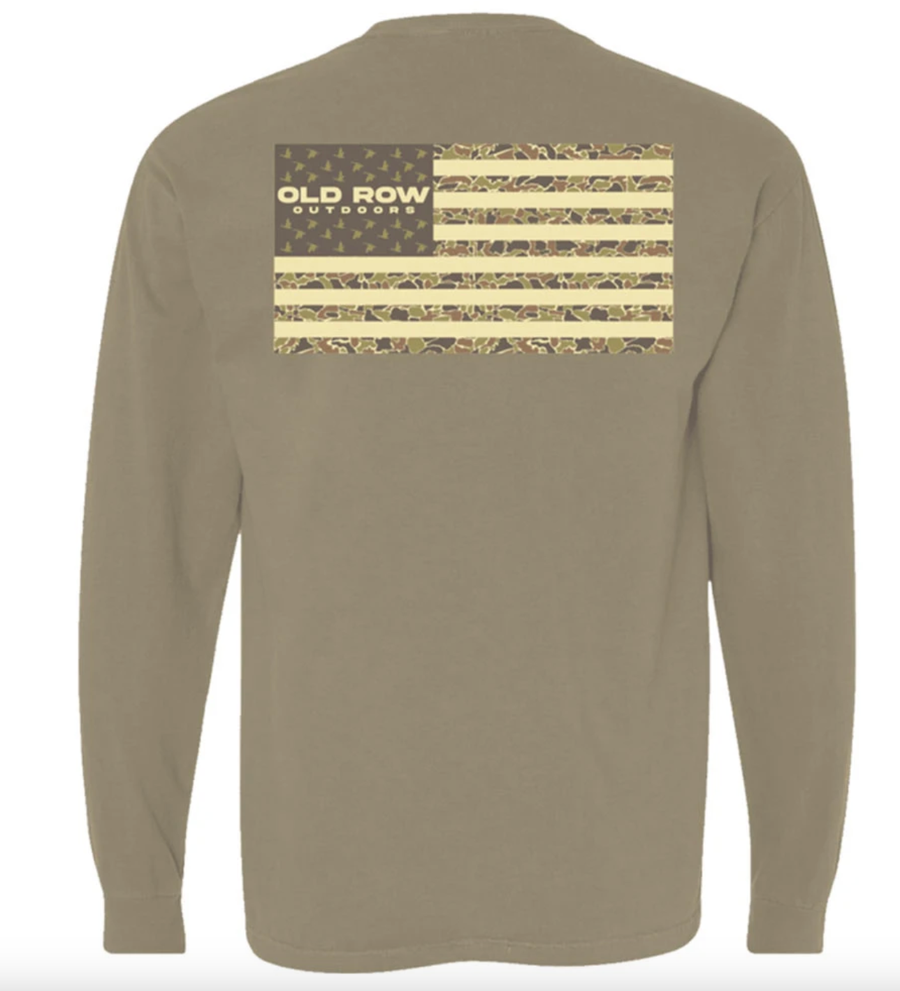 Old Row 80s Camo Flag Long Sleeve Tee
