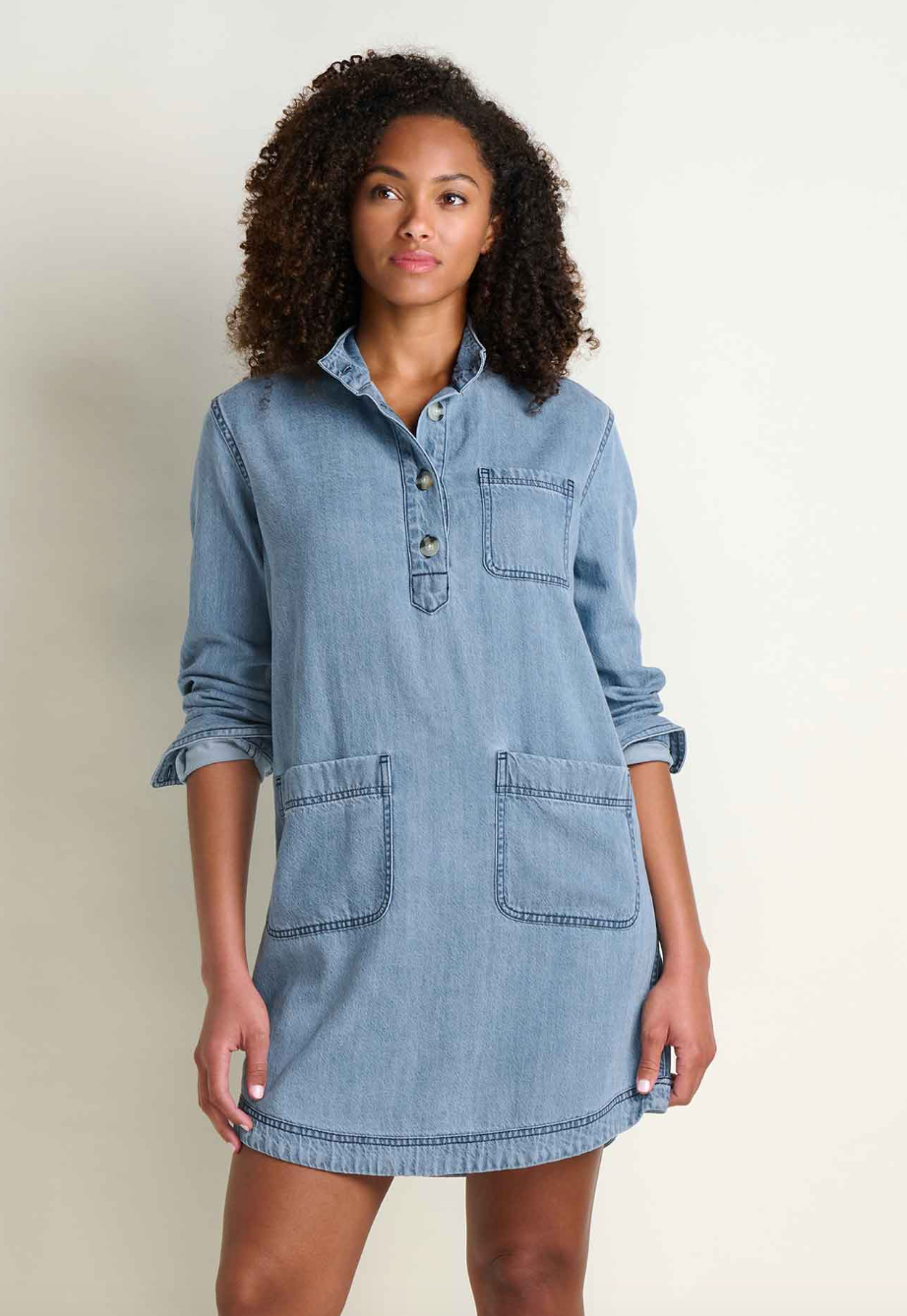 Piñon Soft Denim Popover Dress