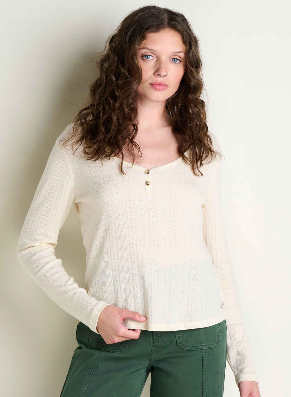 Foothill Pointelle Henley Tee