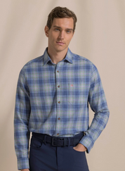 Ocean View Heather Brushed Twill Sport Shirt