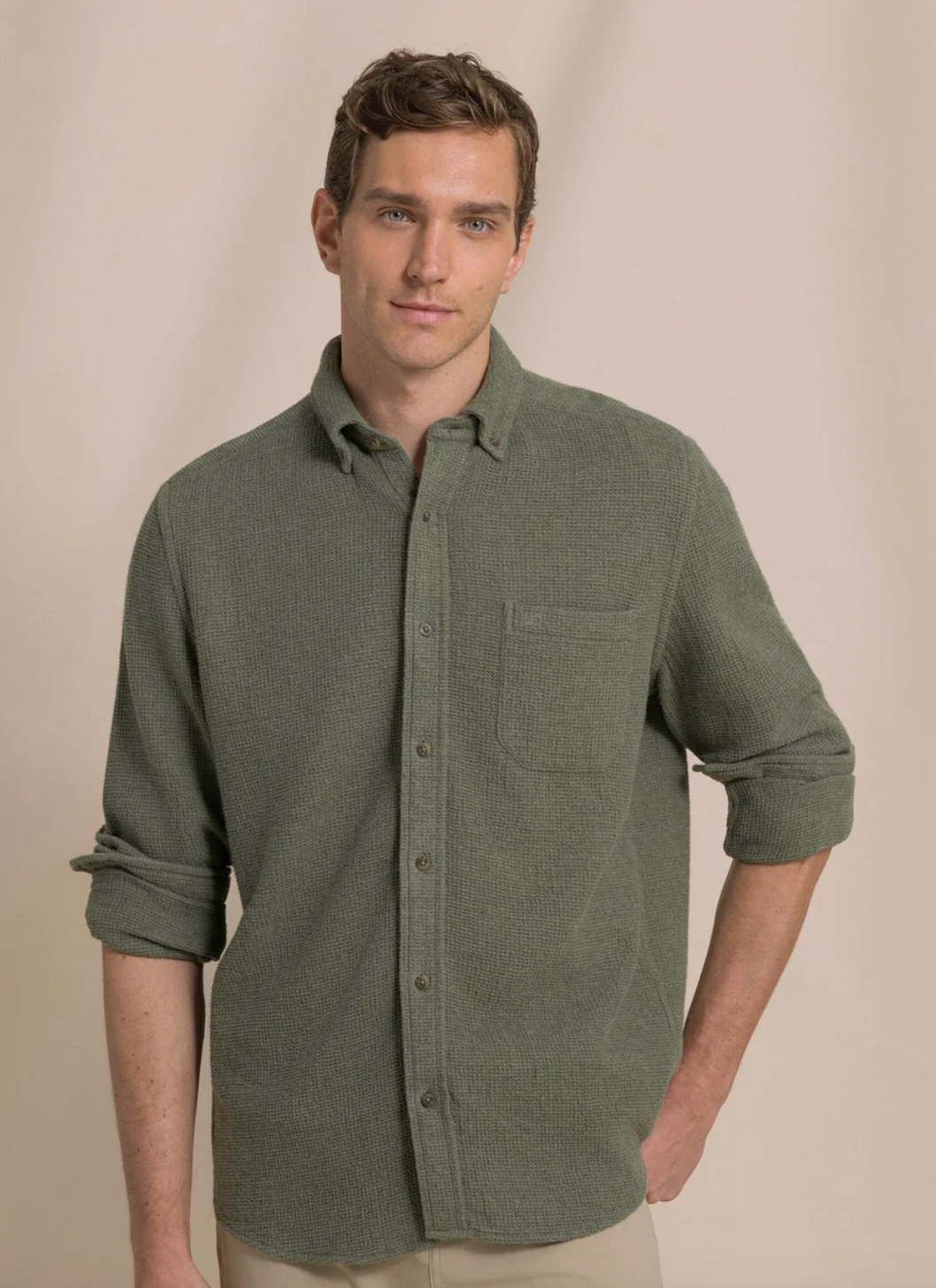 Waffle Weave Heather Sport Shirt