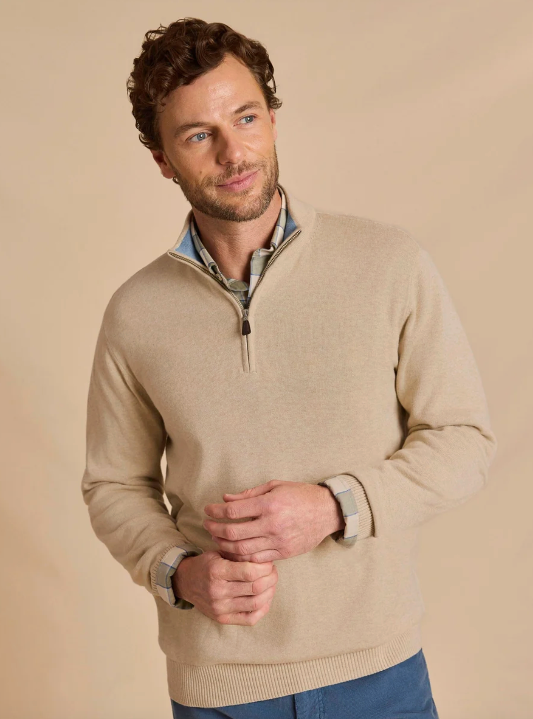 Whitehaven Heather Quarter Zip Sweater
