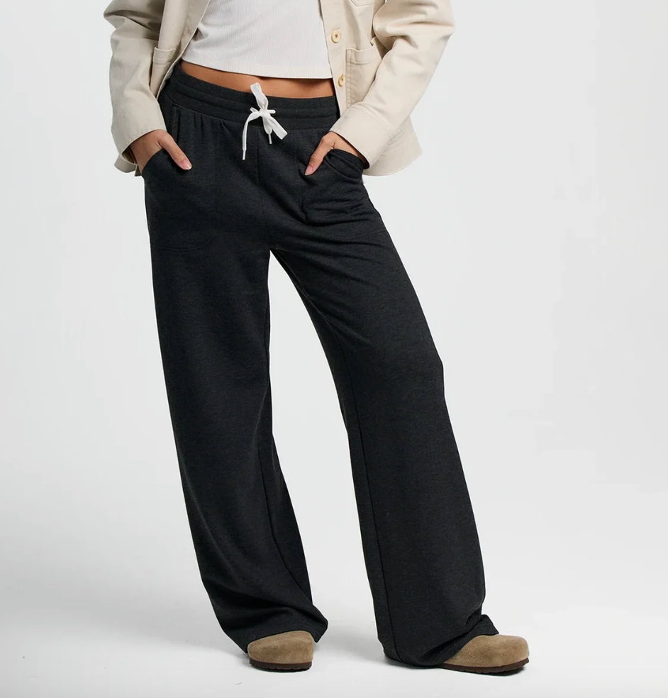 Women's Bamboo Lightweight Fleece Wide Leg Pant