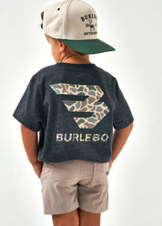 Youth Tee - Flying B Deer Camo Logo