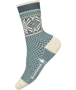 Women's Everyday Popcorn Snowflake Pattern Full Cushion Crew Socks