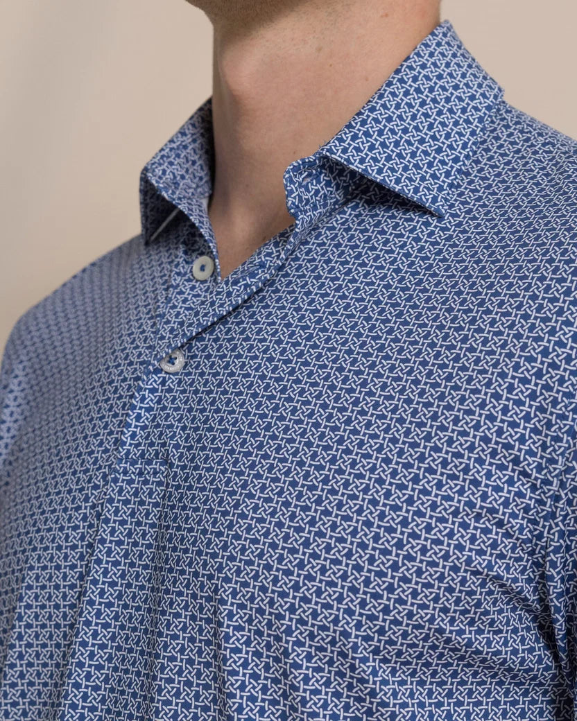 Driver Weaving Around Printed Polo