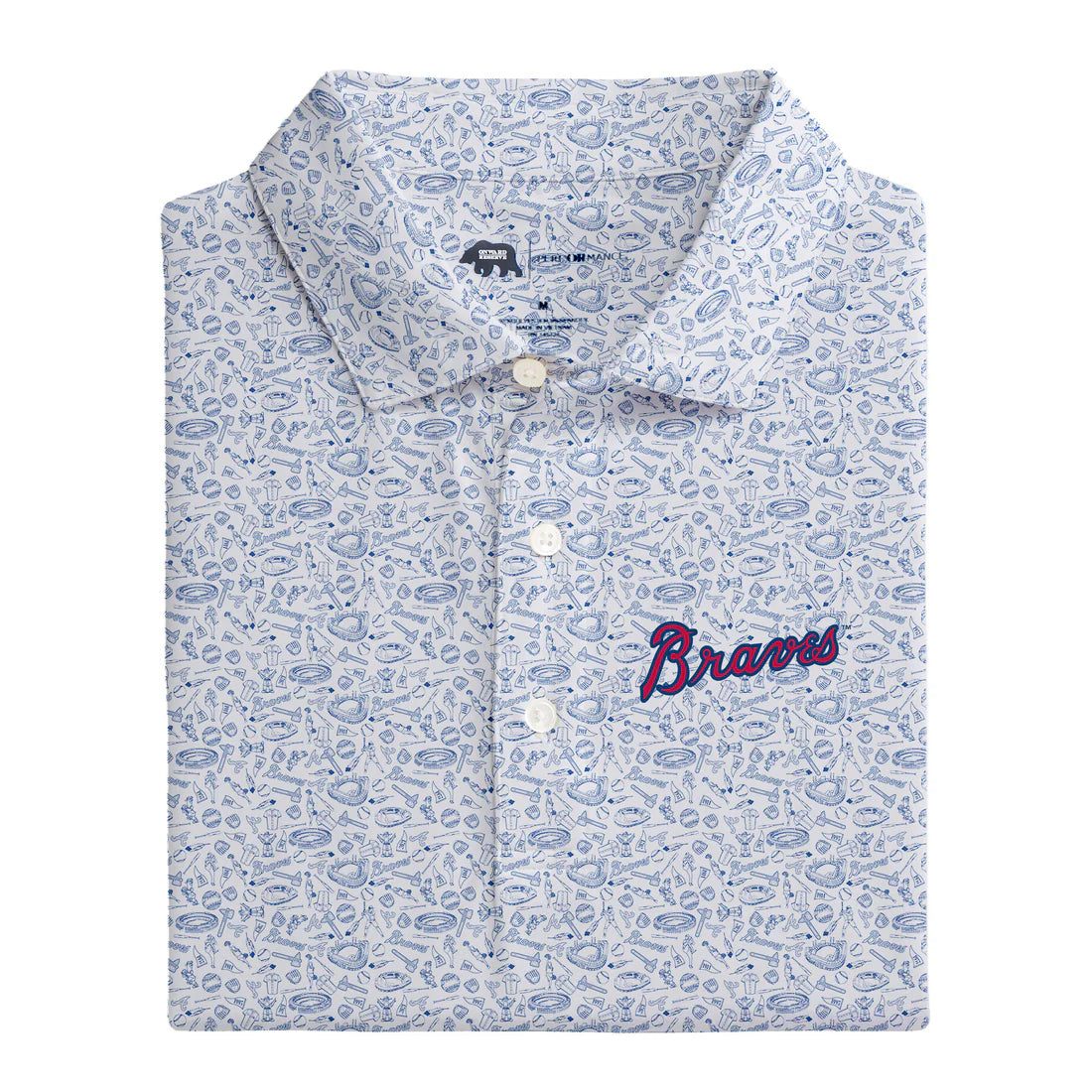 Braves Icons Printed Performance Polo