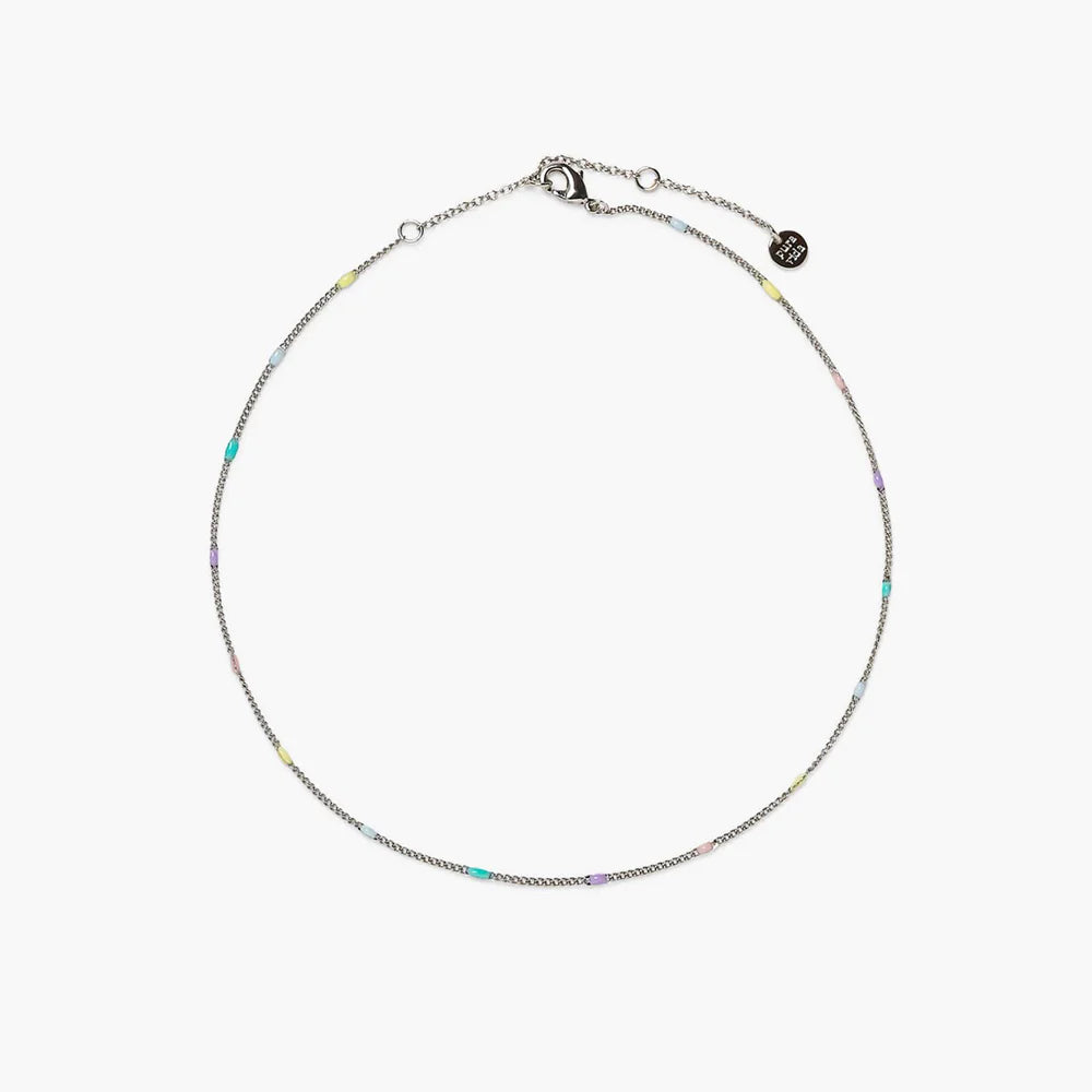 Gumdrop Enamel Bead Chain Anklet