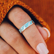 REVERSIBLE ENAMEL WAVE RING
