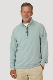Cashmere Heather Flc Zip Raglan Pullover
