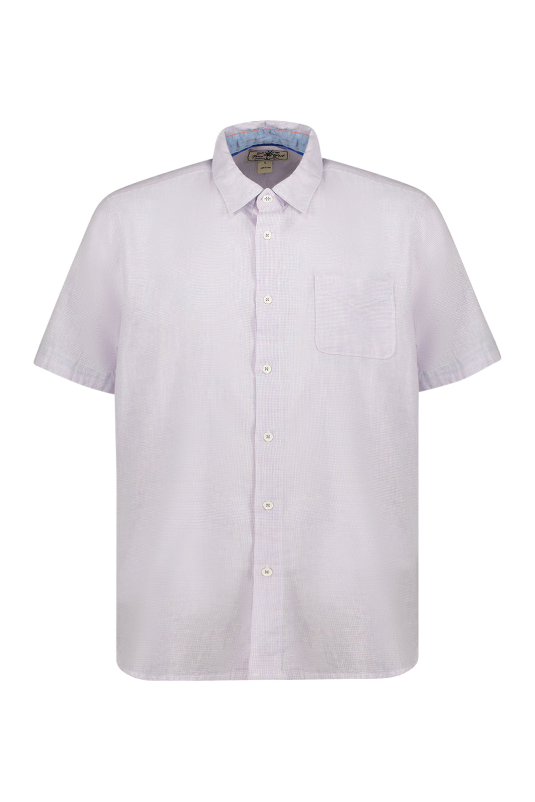 Linen Mini Checks S/S Pocket Shirt