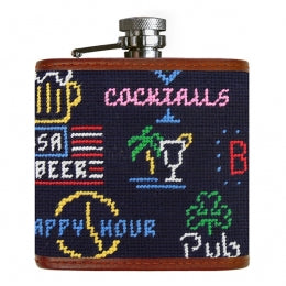 S&B Needlepoint Flask